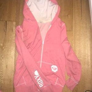 girls pink roxy zipup